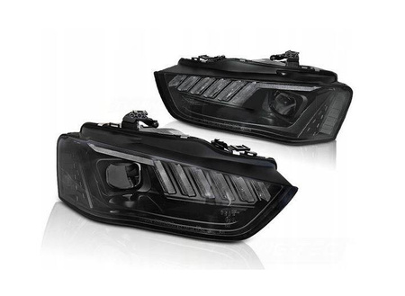 Faruri Led negre pentru Audi A4 B8 12-15