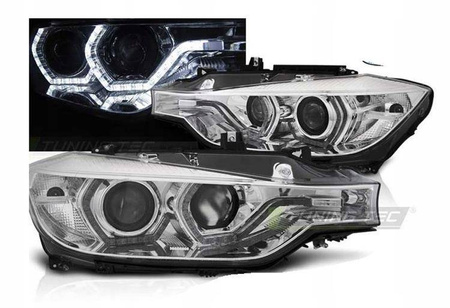 Bmw F30 F31 11-15 a condus faruri cromate drl