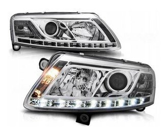 Faruri Audi A6 C6 faruri CHROM