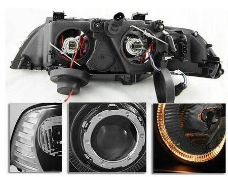 Faruri BMW E39 BLACK RINGI