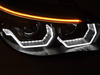Faruri ANGEL EYES LED 3D NEGRE pentru BMW E60 E61 03-07