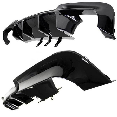 DIFUZOR BMW F10 F11 10-LOOK M5 DUET NEGRU LUCIOS