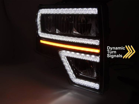 Lămpi față pentru Ford F150 MK12 08-14 LED negru