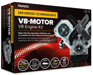 Model de motor cu ardere Franzis V8 pentru asamblare