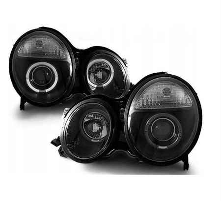 Lămpi noi Mercedes W210 99-02 e-class inele negre