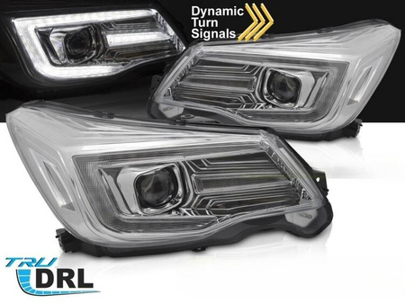 Faruri cu LED-uri cromate pentru Subaru Forester IV