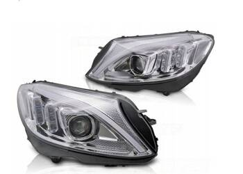 Faruri LED cromate pentru Mercedes w205 14-18