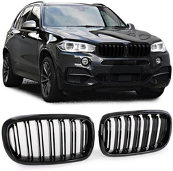 GRILĂ (KIDNEY) PENTRU BMW X5 X6 13-18 NEGRU LUCIOS