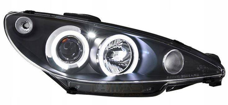 Faruri Peugeot 206 BLACK RINGI