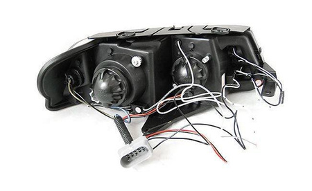 VW Passat B5 3BG 3BG BLACK RINGS + faruri LED