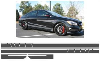 AUTOCOLANTE LATERALE GRI ÎNCHIS MERCEDES W117 CLA AMG