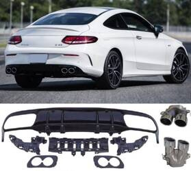 DIFUZOR MERCEDES C205 A205 LOOK C43 AMG CROM