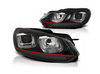 Lămpi Vw Golf Vi 6 08-12 U-tip Negru Red Line Drl