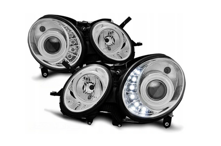 Lămpi noi Mercedes W211 Clasa E 02-06 Chrome Led
