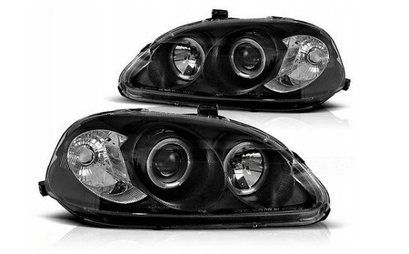 Faruri Honda Civic VI BLACK RING BLACK RING