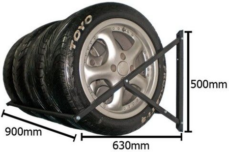 S4 raft pentru anvelope montat pe perete pentru garaj