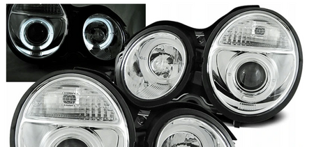 Faruri mercedes w210 95-99 e-class inel cromat