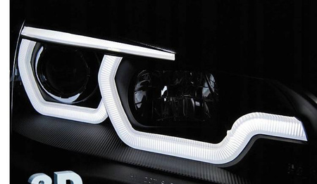 Faruri BMW X5 E70 E70 07-13 DRL NEGRU 3D