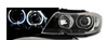 Lămpi BMW E90 E91 05-11 inele led negru H7/H7 DEPO