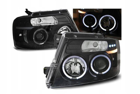 Faruri Ford F150 mk 11 mk 11 04-08 angel eyes negru