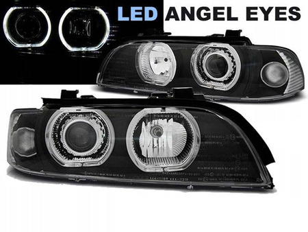 Faruri BMW E39 95-03 Black Ring LED Depo