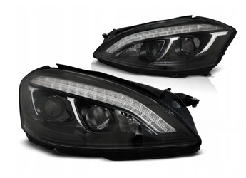 Lămpi Mercedes W221 Clasa S 05-09 Negru Led Afs
