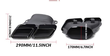 Vârfuri de eșapament Mercedes W213, GLC X253 negru