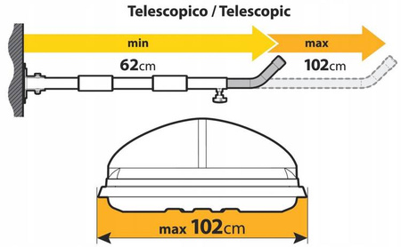 Suport orizontal pentru cutia de acoperiș