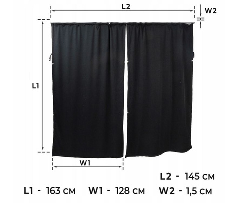 Perdele opace cabină față pentru VW TRANSPORTER VI T6.1 2019-2023