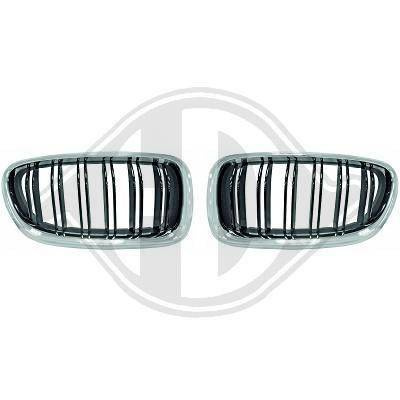 GRILĂ (RINICHI) BMW F10/F11 LOOK M5 NEGRU/CROMAT