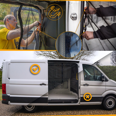 Plasă de țânțari pentru ușa laterală VW T6 2015+