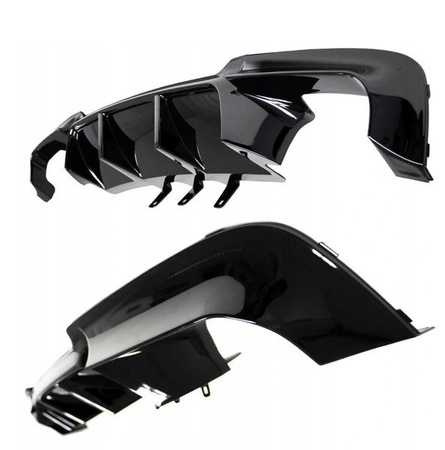 DIFUZOR BMW F10 F11 10-LOOK M5 DUET NEGRU LUCIOS