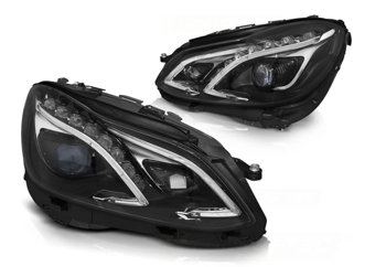 LĂMPI MERCEDES W212 13-16 NEGRU DRL FULL LED LIFT