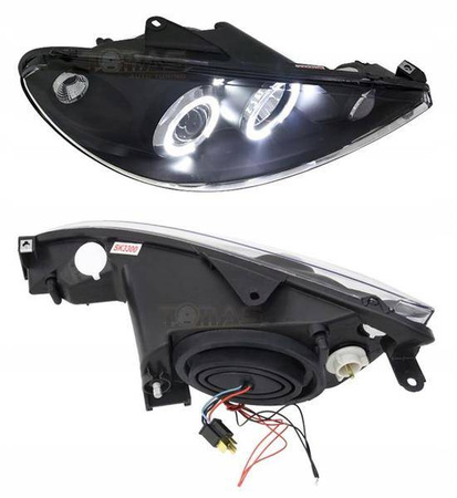 Faruri Peugeot 206 BLACK RINGI