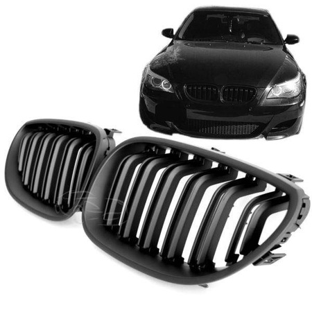 GRILĂ (RINICHI) BMW E60 E61 03-10 LOOK M5 NEGRU MAT