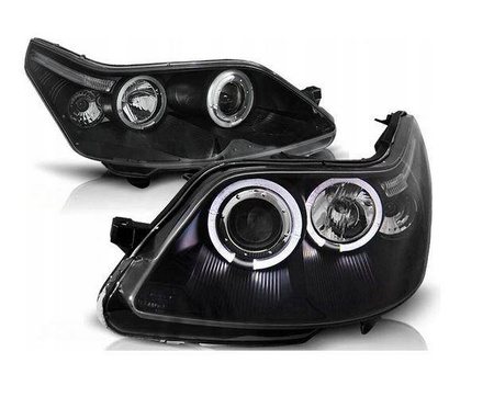 Faruri negre Citroen C4 Angel Eyes