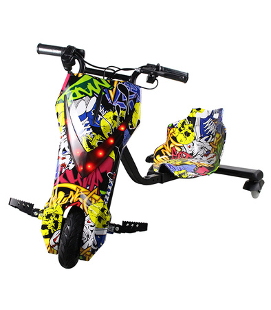 SCOOTER ELECTRIC GO-KART TREI ROȚI VEHICUL SKATEBOARD DRIFT SCOOTER Afișaj LED claxon reglabil BLUETOOTH PENTRU COPII TINERI