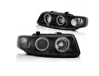Lămpi Seat Leon Toledo 99-04 Black Ringi Ccfl