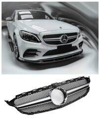GRILĂ MERCEDES W205 14-18 LOOK AMG ARGINTIU