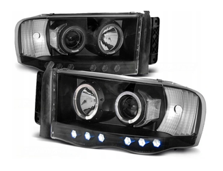 Faruri noi pentru Dodge Ram 02-06 Ringi Black
