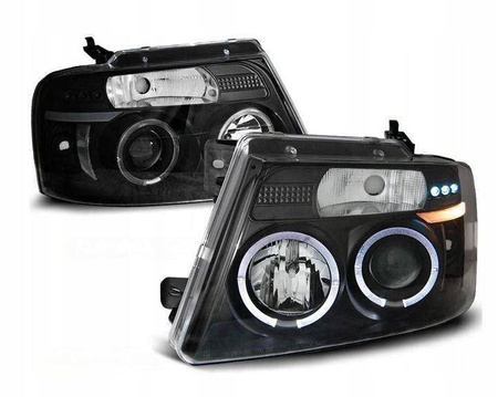 Faruri Ford F150 mk 11 mk 11 04-08 angel eyes negru