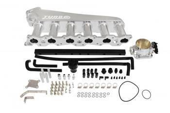 Colector de admisie Nissan RB20 cu clapetă de accelerație și rampă de combustibil