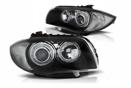 Faruri BMW E87 E81 04-11 Led Ringlights negru