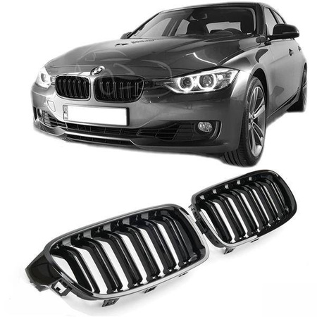 GRILĂ DE RINICHI BMW F30 F31 11-18 NEGRU LUCIOS DUBLU