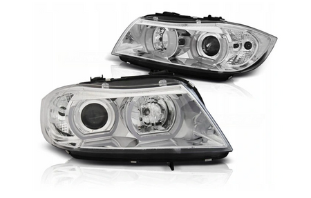 Lămpi Bmw E90/e91 05-08 Chrome Rings Led 3d Xenon