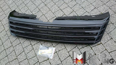 GRILĂ FĂRĂ INSIGNĂ VW PASSAT B7 11/10- NEGRU LUCIOS