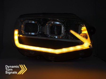 LED TUBE LIGHT BLACK DRL SEQ faruri pentru VW T6 2015-2019