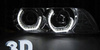 BMW E39 faruri cu LED-uri NEGRE cu LED-uri + ANULE