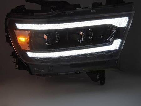 Faruri full LED negru pentru Dodge Ram 19-22