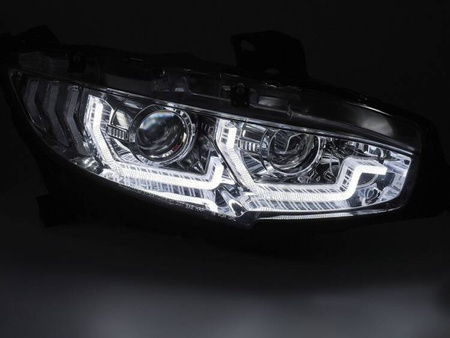 Faruri pentru Honda Civic X '16-'21 crom LED